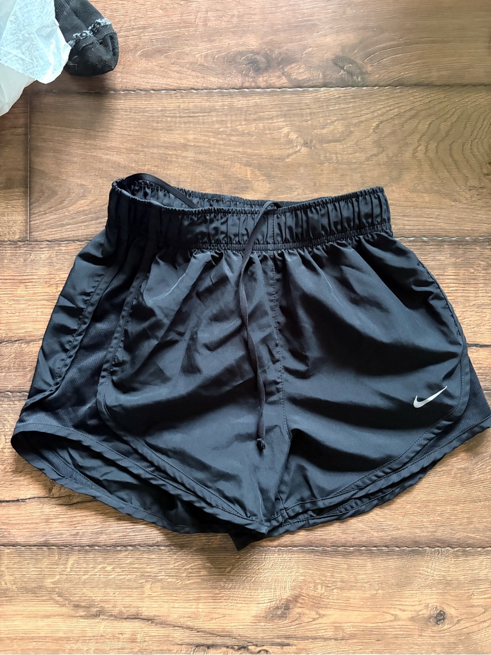 Nike Black Women's Athletic Running Shorts with Swoosh